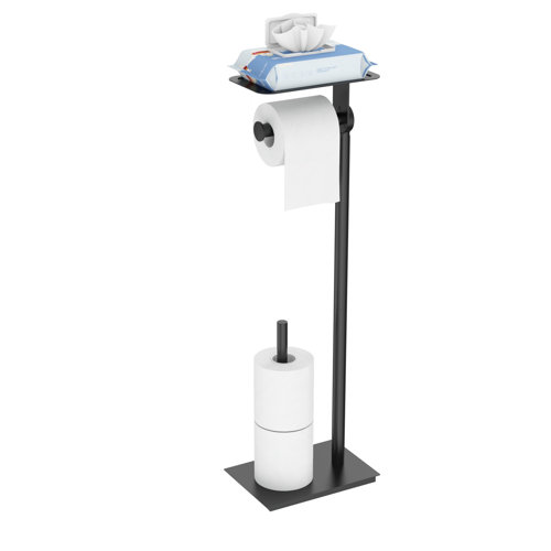 OLHAV Toilet Paper Holder Stand, Free Standing Toilet Tissue Paper Roll